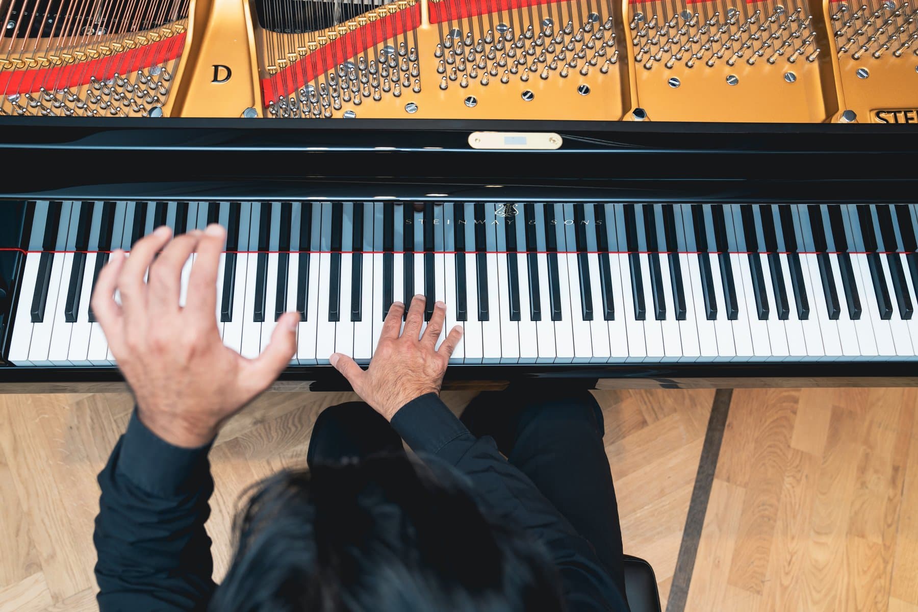Boris Cepeda performing at the piano — concert recital