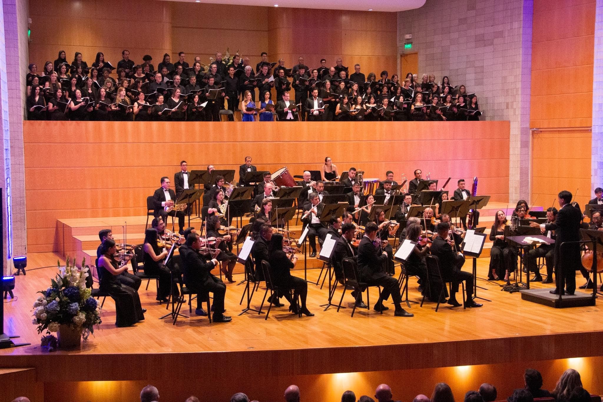Boris Cepeda conducting the Orquesta Sinfónica Nacional del Ecuador